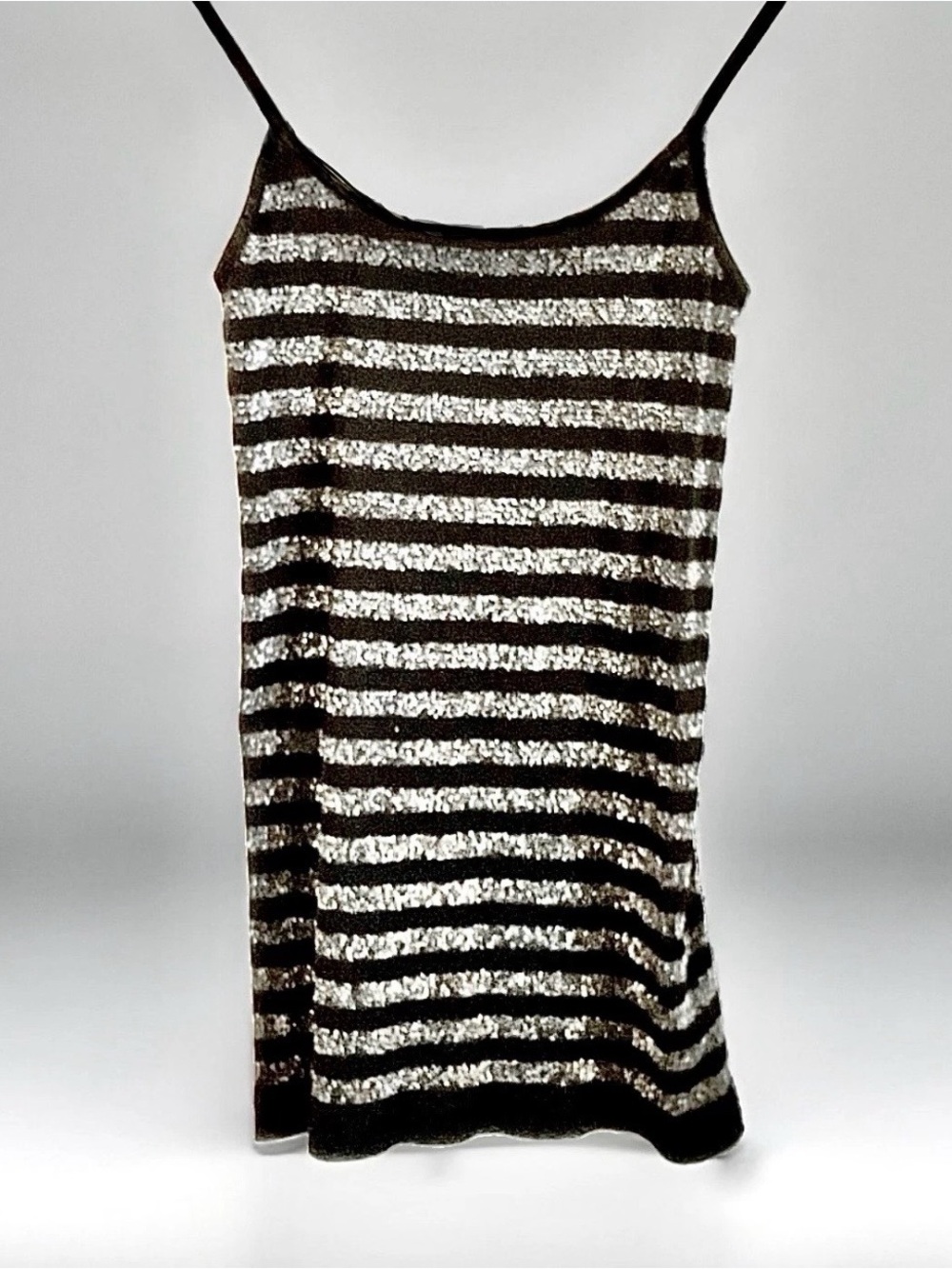 Free People Intimately NWOT Lurex Striped Sparkly Cami Long Tank Top, XS/S
